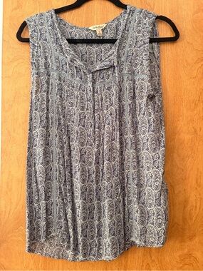 Lucky Brand Blue Printed Sleeveless Camisole